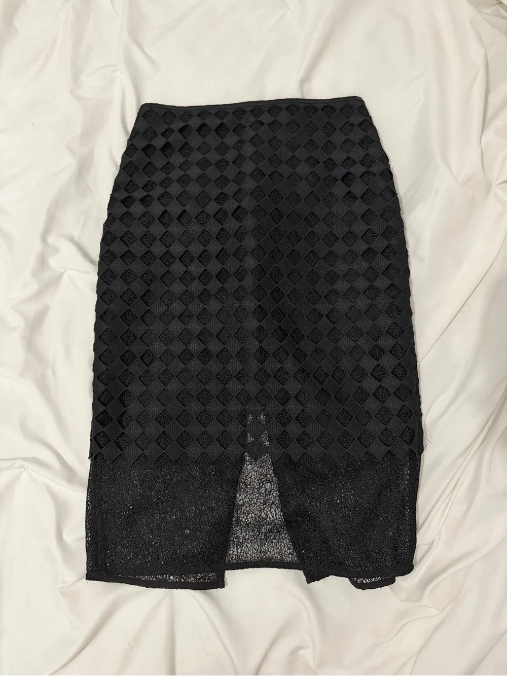 Diane Von Furstenberg Diamond and Twig Lace Skirt